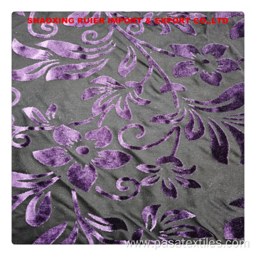 velvet burnout fabric for clothing/sofa/home textile
